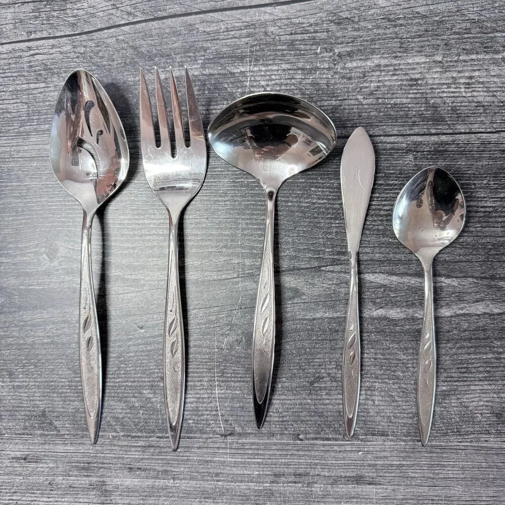 Vintage Royal Harvest 1990 Stainless Steel Serving Set Oneida
